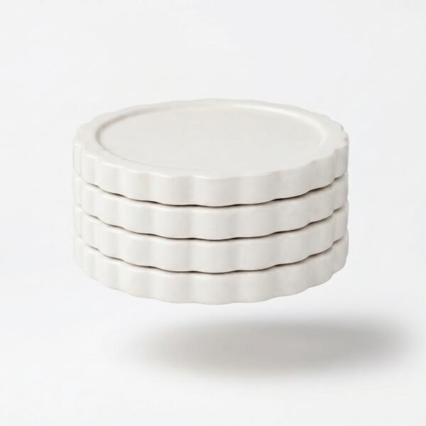 asdcasdvasv Ceramic Coaster Set of 4 Heat Resistant Table Protection Durable Modern Design | wholeds