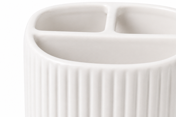Ceramic Toothbrush Holder Cup Bathroom Organizer Durable Modern Design | wholeds