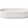 Ceramic Soap Dish Tray Non-Slip Bathroom Accessory Durable Modern Design | wholeds