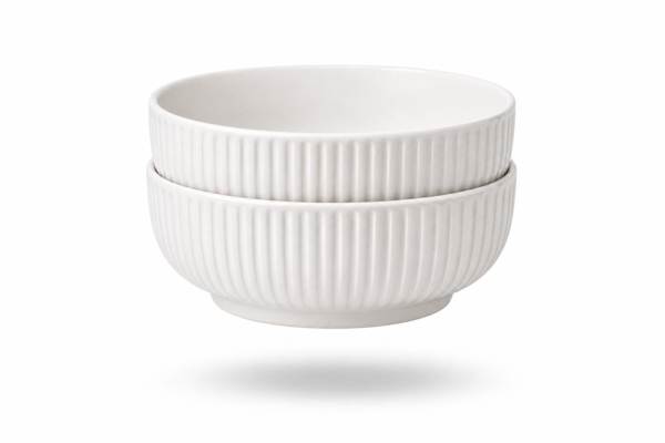 w4.5 Ceramic Soup Bowl Set of 2 Deep Serving Bowls 700ml Durable Modern Design | wholeds