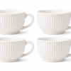 w5.1 Ceramic Tea Cup Set of 4 Elegant Handle Cups 200ml Durable Modern Design | wholeds