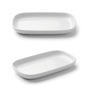 Ceramic Snack Plate Sectioned Serving Tray 1 Compartment Durable Modern Design | wholeds