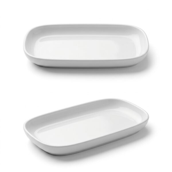 Ceramic Snack Plate Sectioned Serving Tray 1 Compartment Durable Modern Design | wholeds