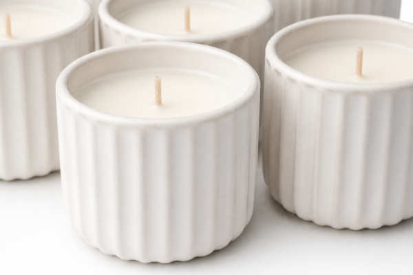 Ceramic Mini Candle Jar Set of 6 Bulk Gift Pack Decorative Home Scented Candles | wholeds
