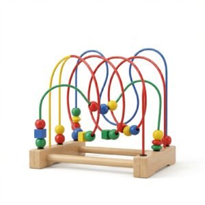 Wooden Bead Maze Roller Coaster Toy Early Development Game | Jersey LLC
