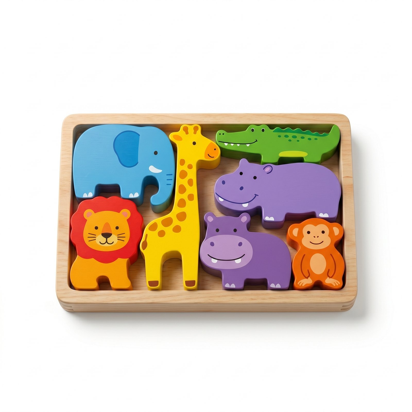 Wooden Cartoon Animal Puzzle Set Kids Gift Toy | Jersey LLC