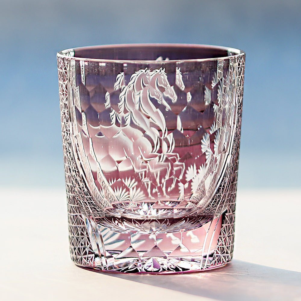 Edo Kiriko Handcrafted Steed Crystal Whisky Glass - Image 3