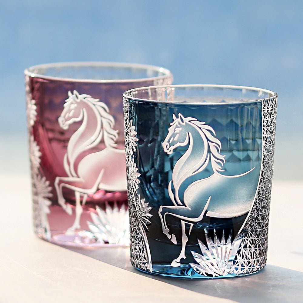 Edo Kiriko Handcrafted Steed Crystal Whisky Glass - Image 2
