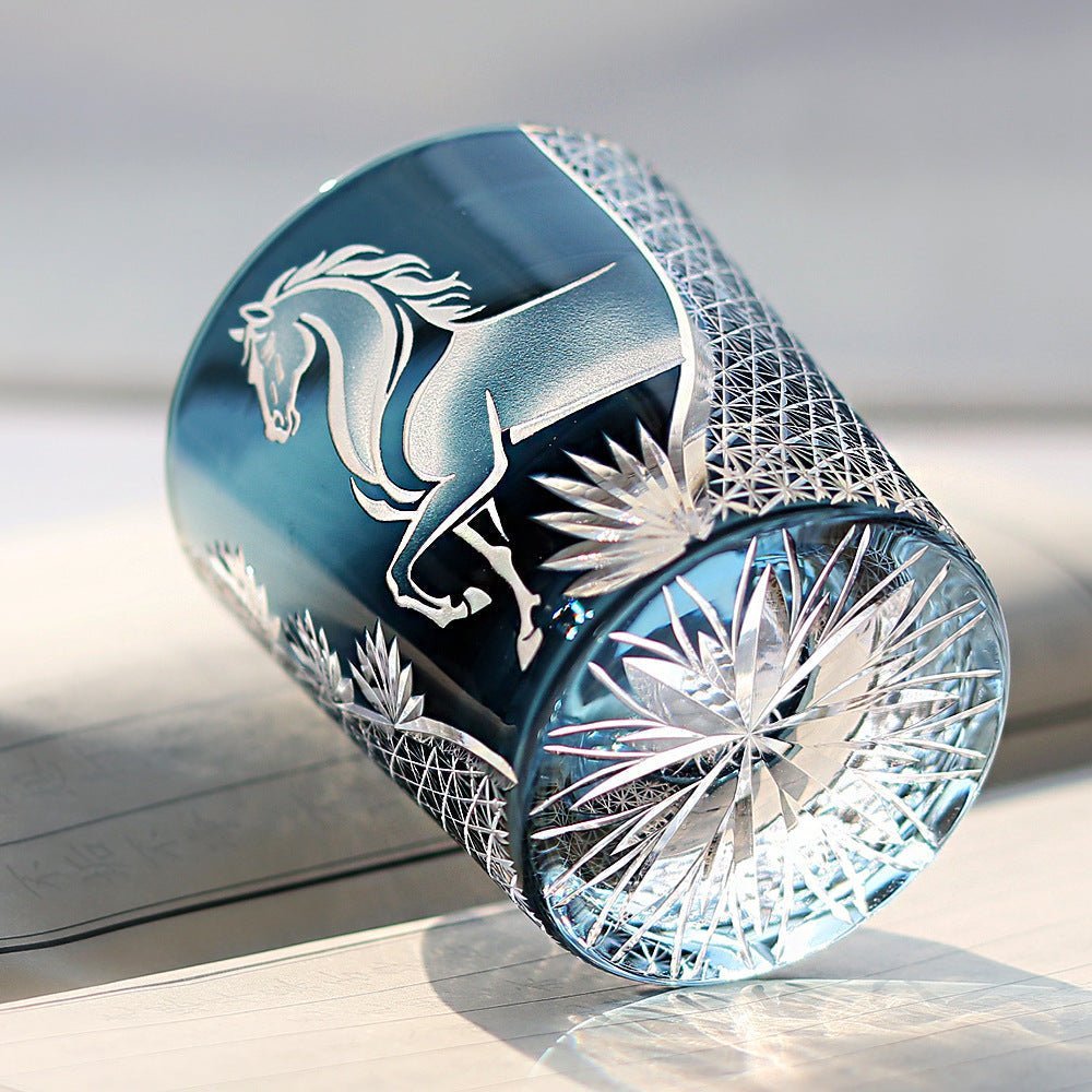 Edo Kiriko Handcrafted Steed Crystal Whisky Glass - Image 7